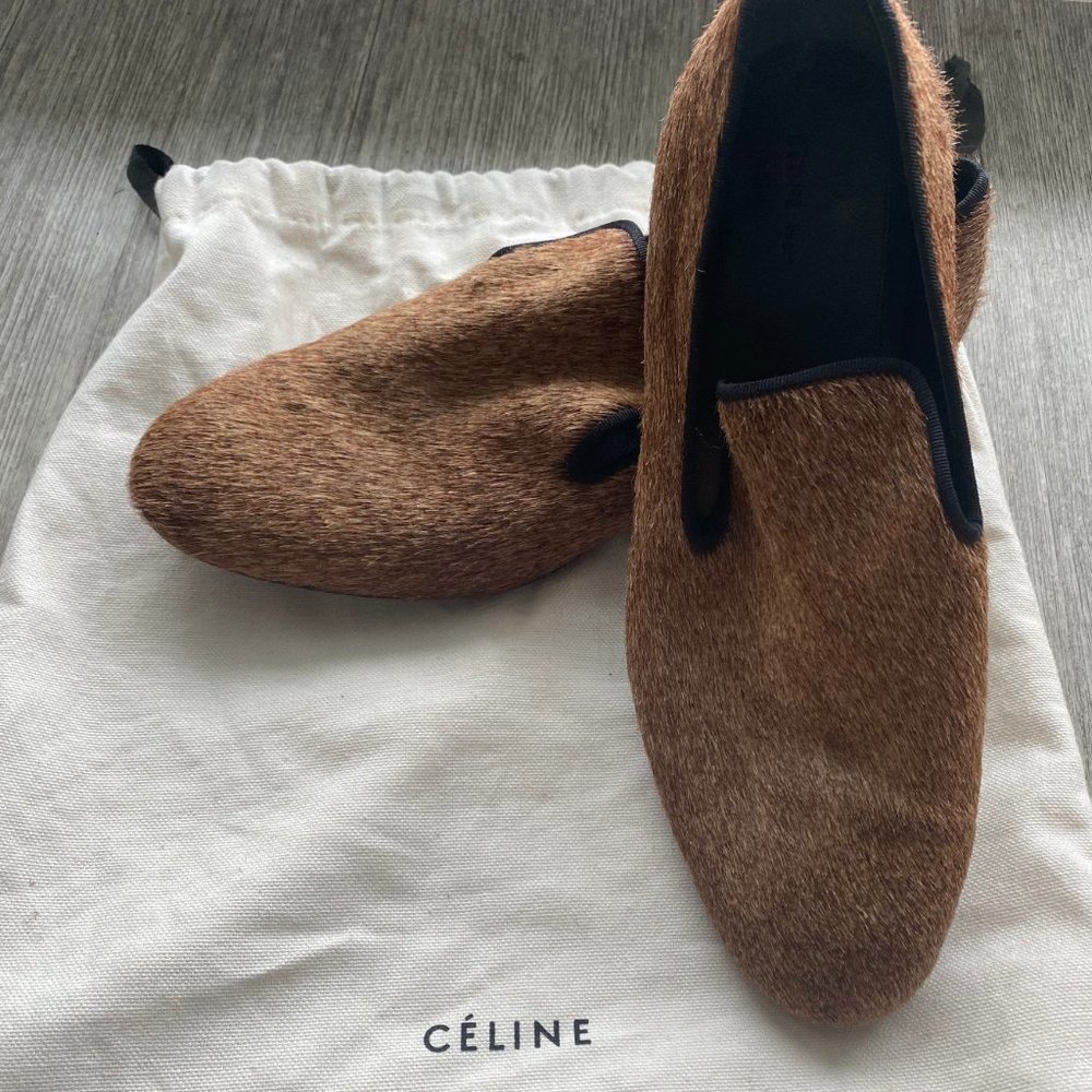 Celine Pony Hair Loafers
